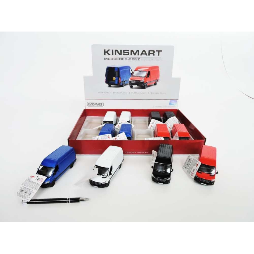Trifox Metalliauto Mercedes Benz Sprinter 1:48 K-501 p12 mix hinta per 1 kpl.