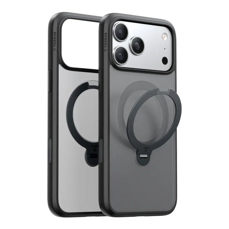 Torras Ostand Q3 Spin, melns - iPhone 18 Pro/17 Pro