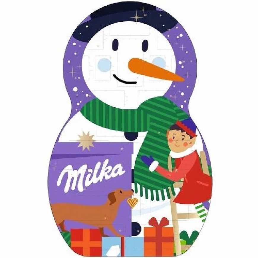MILKA Snowman Advent Calendar, 186g