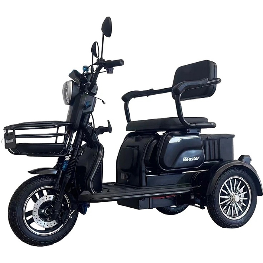 Beaster Electric Three-Wheeled Scooter, BSKENDO2A, Black, Assembled, 500 W