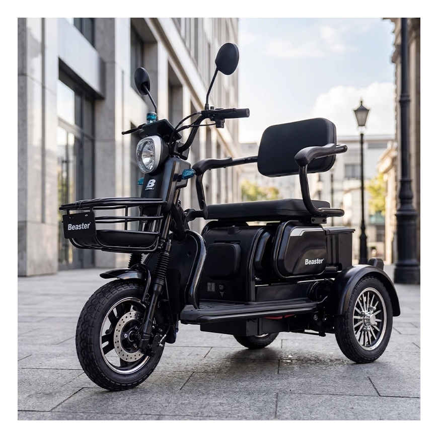 Beaster Electric Three-Wheeled Scooter, BSKENDO2A, Black, Assembled, 500 W – 5