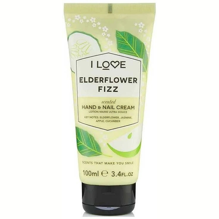 "I Love Signature Collection" moisturizing hand and nail cream with elderflower blossom sparkle, 100 ml