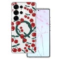 Cherry Mag -puhelintuki MagSafe-tuella Samsung Galaxy S25 Ultra (S938) läpinäkyvä Cherry Mag -puhelintuki MagSafe-tuella Samsung Galaxy S25 Ultra (S938) läpinäkyvä