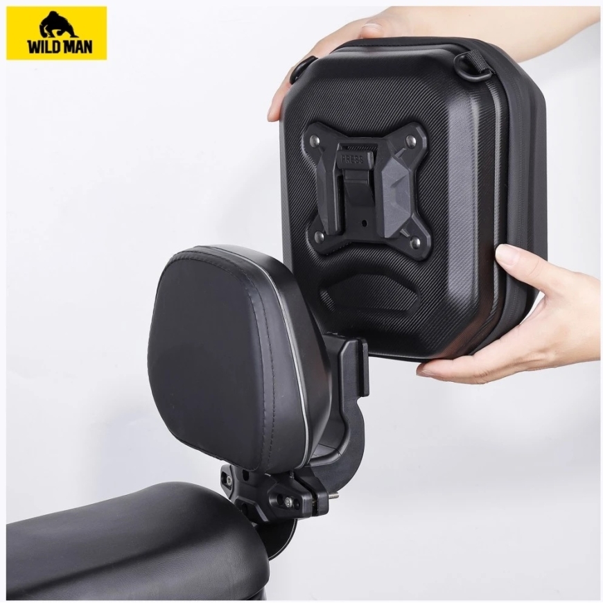 WildMan GD668 4L galinis krepšys elektriniam dviračiui, juodos spalvos – 2