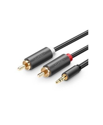 UGREEN AV102 2x RCA cable (Cinch) jack 3.5 mm 1m (black) – 2