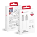 Forcell F-Energy Cafule Color CBN1 datu pārraides un uzlādes vads | USB-C uz USB-C | QC 4.0, PD | 240W | 2m | balts Forcell F-Energy Cafule Color CBN1 datu pārraides un uzlādes vads | USB-C uz USB-C | QC 4.0, PD | 240W | 2m | balts