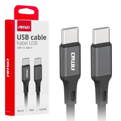 AMiO AMIO-03902 data transfer and charging cable | USB-C to USB-C | 60W | 1m