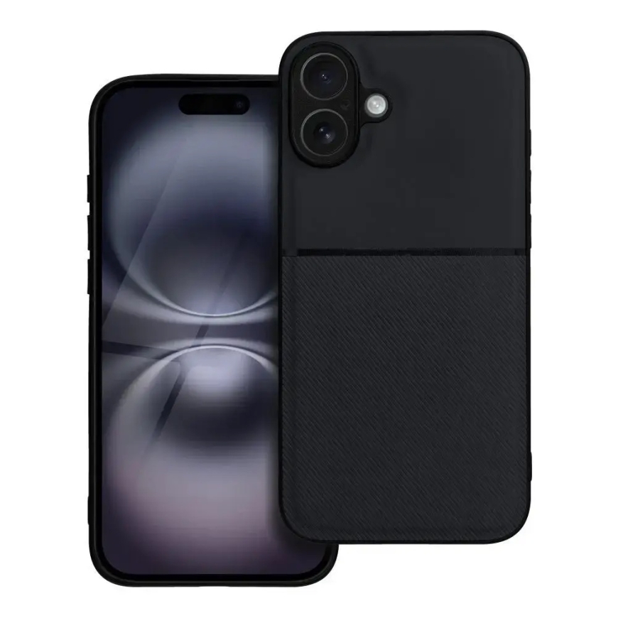 NOBLE telefono dėklas iPhone 16 Plus juodas