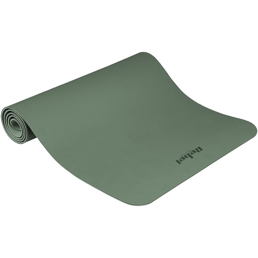 Jooga, Pilates, fitnessi harjutusmat, 183x61cm, 4mm paksusega, TPE materjal, roheline, REBEL ACTIVE