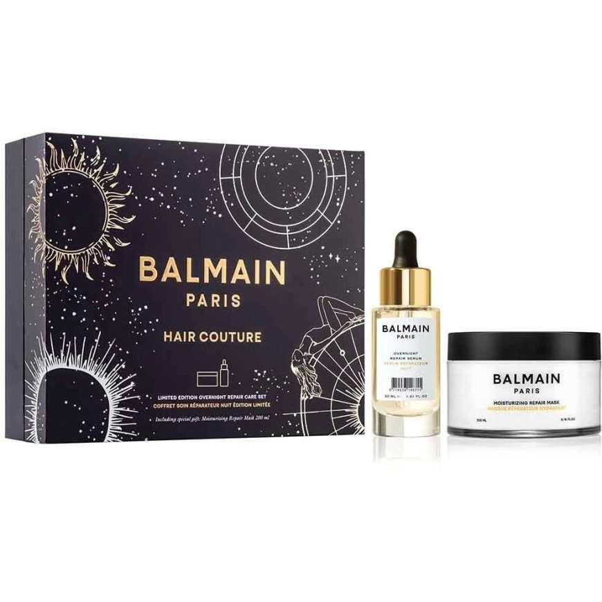 Balmain Professionnel Balmain Professionaalne komplekt: Öö, botaanilised õlid, juukseseerum, taastav, 30 ml + Niisutav, juukseho – 2