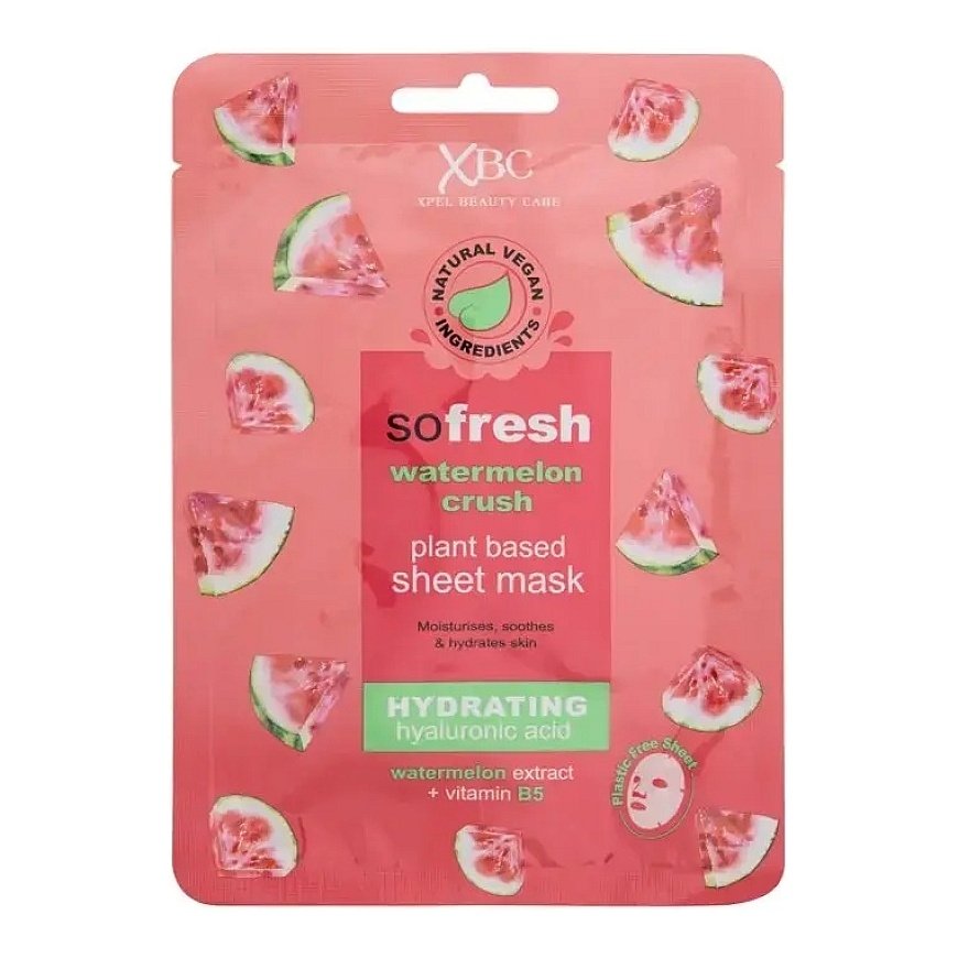 Xpel So Fresh Watermelon Crush Drėkinanti veido kaukė 1 vnt