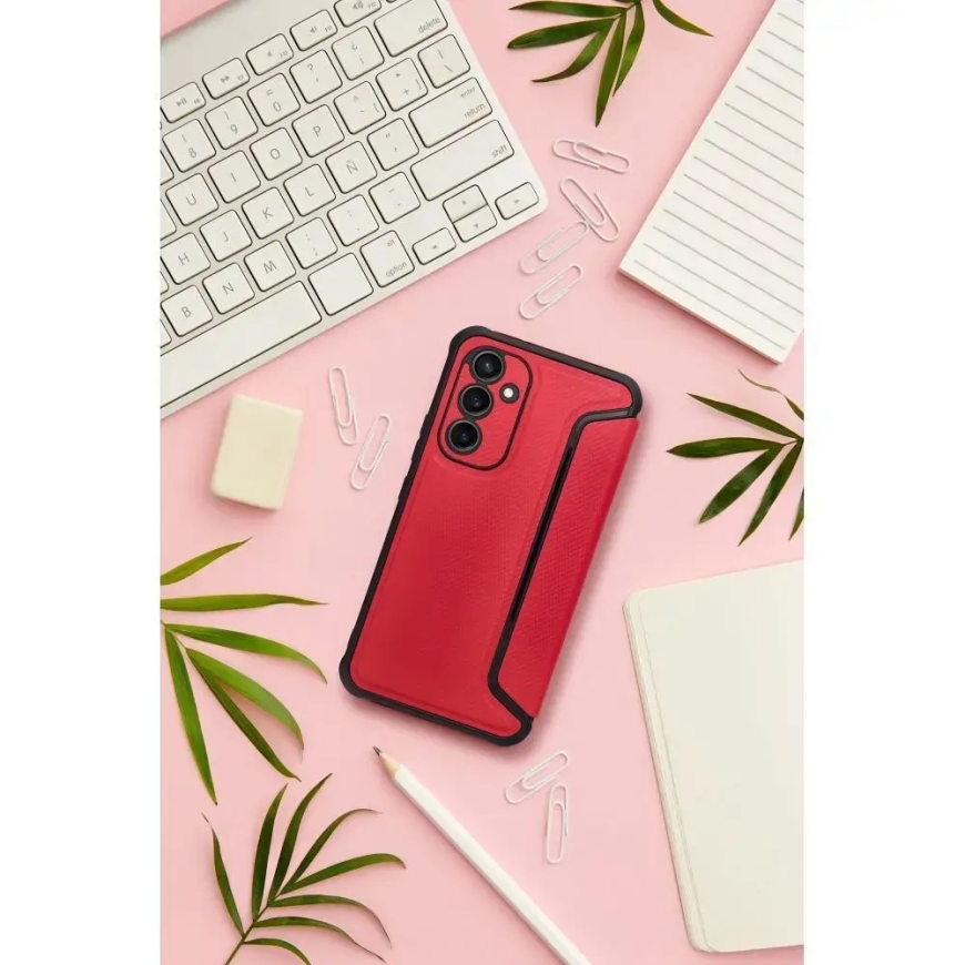 RAZOR knyginio tipo telefono dėklas Samsung Galaxy A27 5G (A276) raudonas – 2
