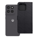 Flip dėklas Motorola G37 4Card RFID anti-vagystės techninė medžiaga juoda Flip dėklas Motorola G37 4Card RFID anti-vagystės techninė medžiaga juoda
