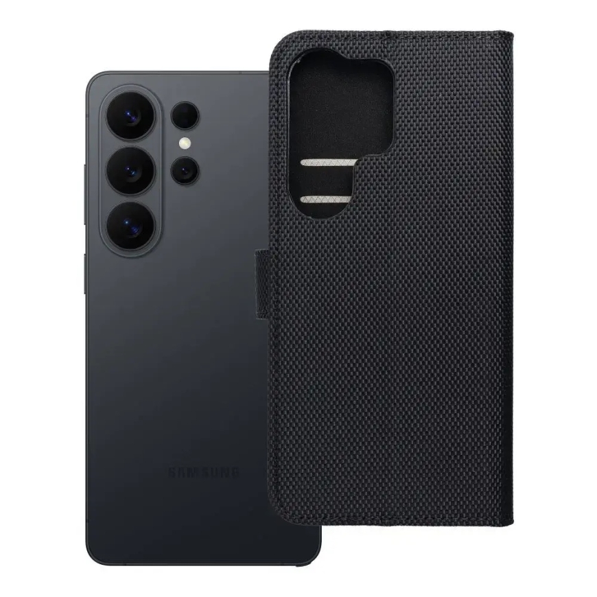 Flip dėklas Motorola G37 4Card RFID anti-vagystės techninė medžiaga juoda – 2