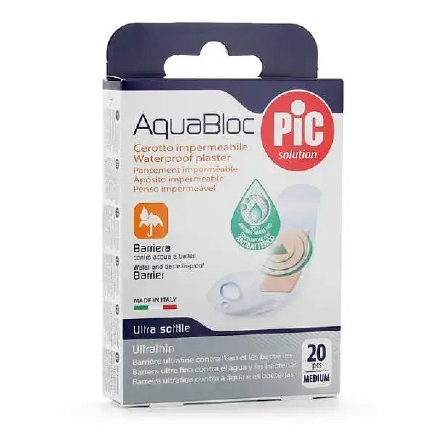 Pic Solution Pic Aquabloc su baktericidine lipnia tvarsčia 19x72mm 20vnt