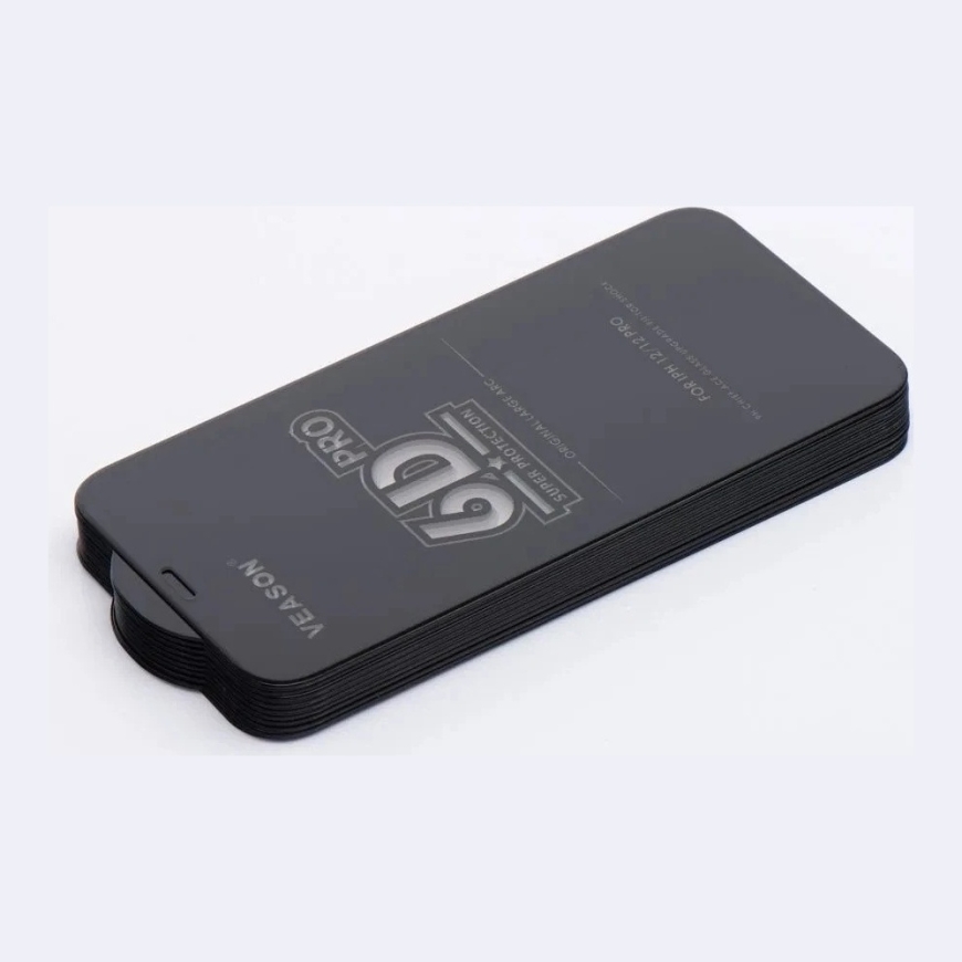 6D Veason Pro Glass (10 vnt. rinkinys) – skirtas iPhone 13, juodas – 3