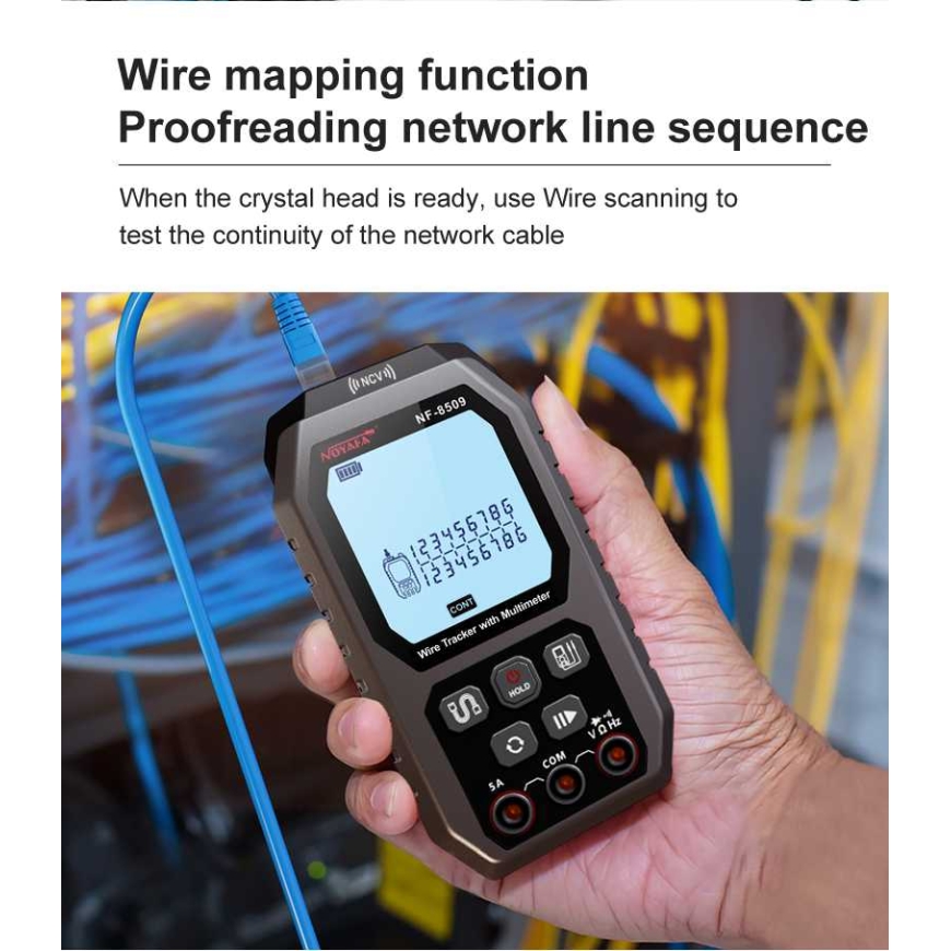 Noyafa Network Cable Tester with Multimeter NF-8509 – 4