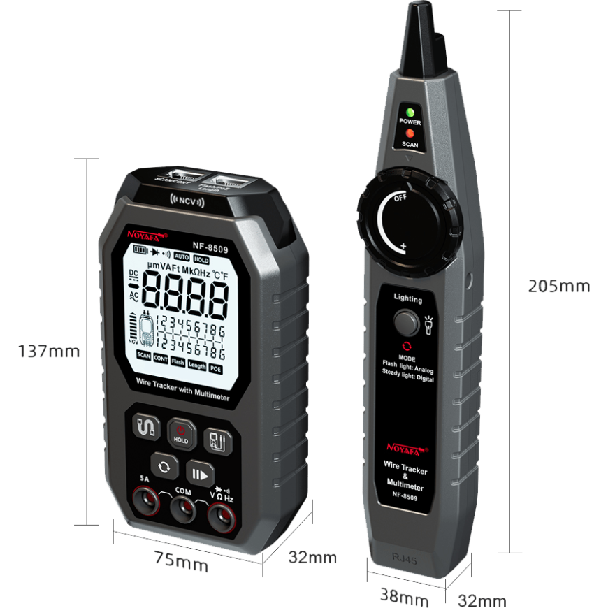 Тестер сетевого кабеля Noyafa с мультиметром NF-8509 – 5