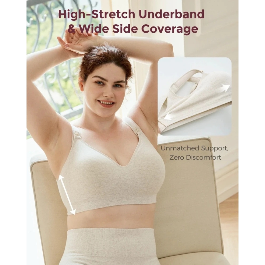 MOMCOZY PUUVILLANE IMETAMISRINNAR ÜKSIKUTELE RINDADELE BUSTY, KAERAHELBE, XL SUURUS – 4