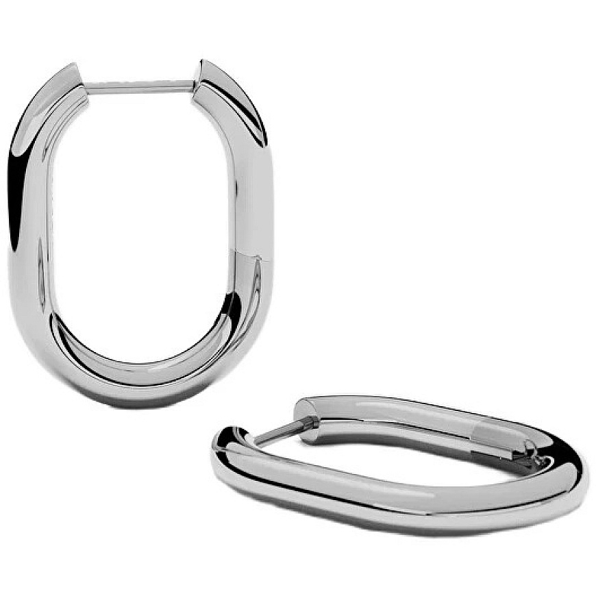 Furiosa Oval Steel Earrings Leah SE-LEAHEAR-S