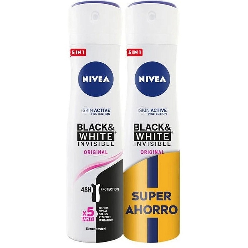 Nivea Juodas & Baltas INVISIBLE ORIGINAL PACK 2 x 200 ml