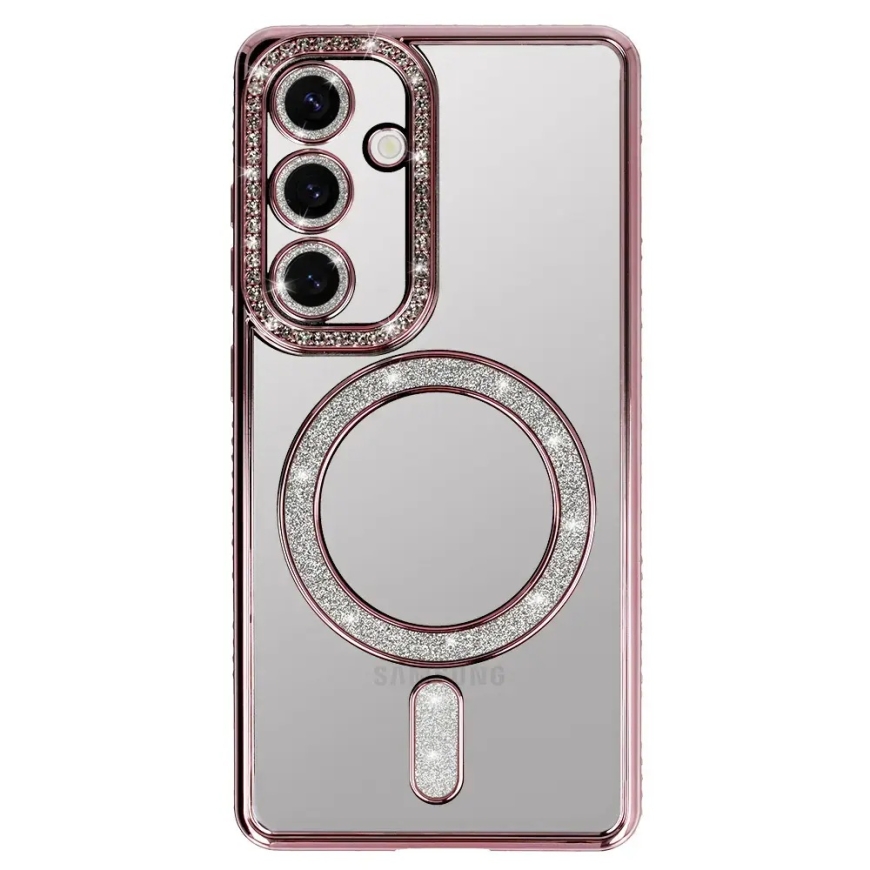 Bling telefoni ümbris MagSafe toega Samsung Galaxy S26 (S942) roosa – 3