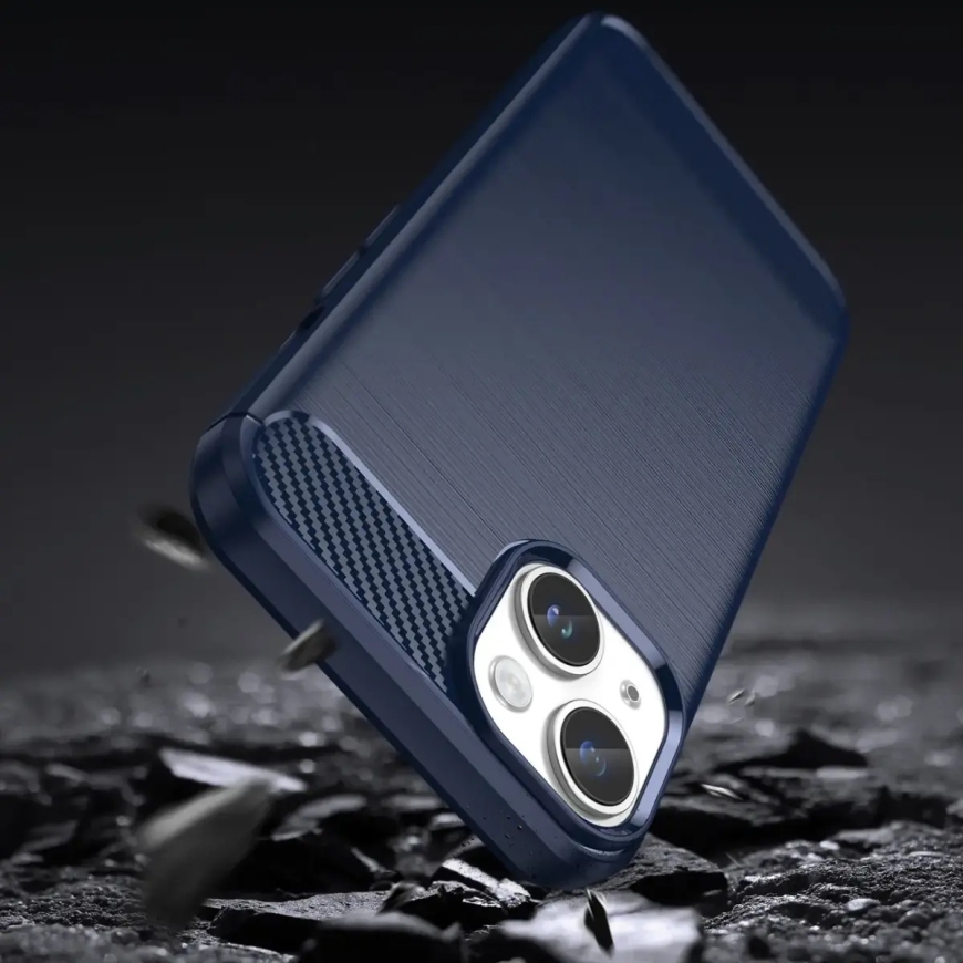 Carbon чехол для телефона iPhone 14 Plus синий – 5