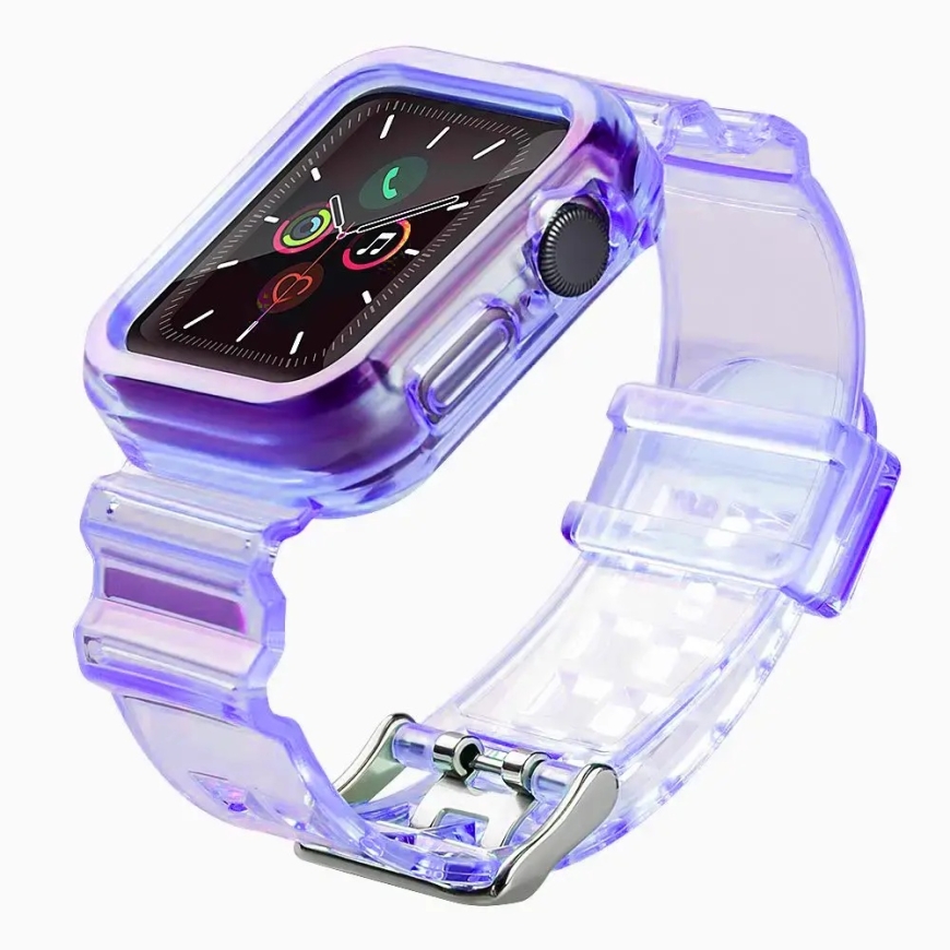 Silicone-kellonranneke Apple Watchille (42 mm) | Silikon | violetti