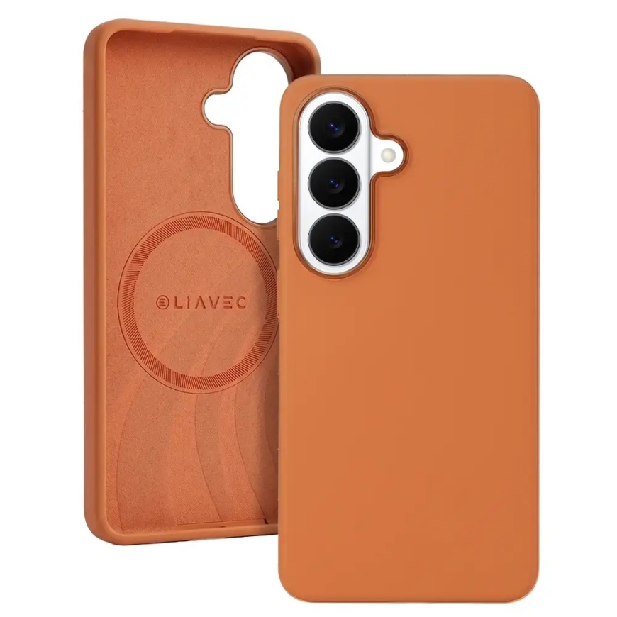 Liavec Silky telefoni ümbris MagSafe toega Samsung Galaxy S26+ (S947) oranž