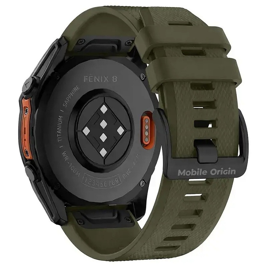 Mobile Origin Easy Strap Quick Fit for Garmin ES1, 26mm Dark Green – 3