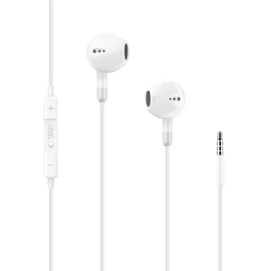 TECH-PROTECT ULTRABOOST MINI JACK EARPHONE CORE G4 WHITE – 2