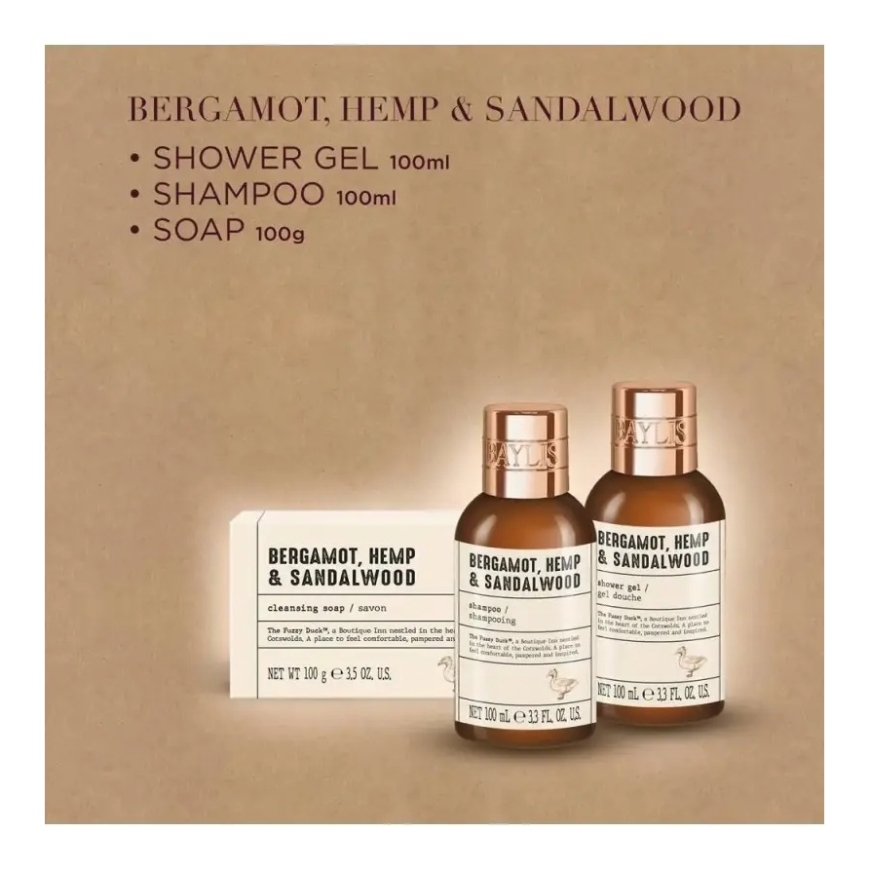 Debenhams Мужской подарочный набор Luxury Essentials с бергамотом, коноплей и сандаловым деревом The Fuzzy Duck – 4
