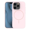 Silicone Thin phone case with MagSafe support for iPhone 13 pink