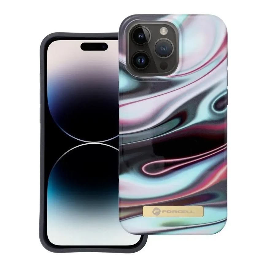 Forcell F-Protect Mirage -puhelimen suojakuori MagSafe-tuen kanssa iPhone 15 Pro Max -mallille, monivärinen – 2