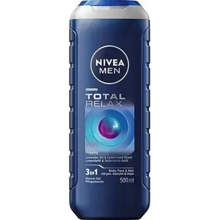 Nivea Men Total Relax kūno, veido ir plaukų dušo gelis 250 ml