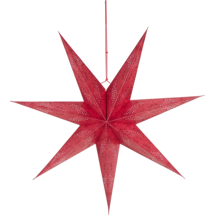 Christmas Gifts KOOPMAN DEKORATYVINĖ POPIERINĖ ŽVAIGŽDĖ 60CM RAUDONA
