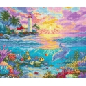 Letistitch Набор для вышивки крестом "Рай дельфинов" 29x24 см Letistitch Набор для вышивки крестом "Рай дельфинов" 29x24 см