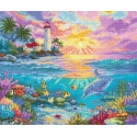 Letistitch Ristikudontasarja "Delfiiniparatiisi" 29x24 cm Letistitch Ristikudontasarja "Delfiiniparatiisi" 29x24 cm