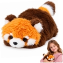 Lean Toys Pliušinis žaislas raudonoji panda, rusvai raudonas, 16 × 10 × 8 cm