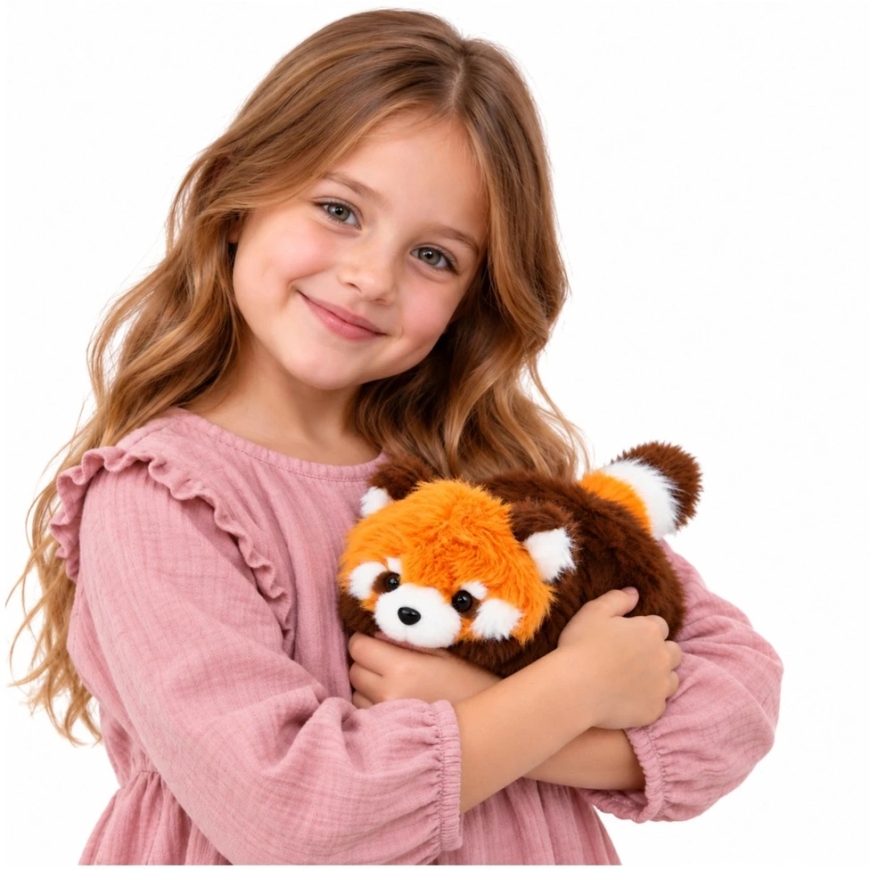 Lean Toys Mīkstā rotaļlieta Sarkanais pandā, brūngani sarkans, 16 × 10 × 8 cm – 2