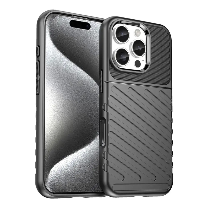 Thunder Case phone case for iPhone 16 Pro black