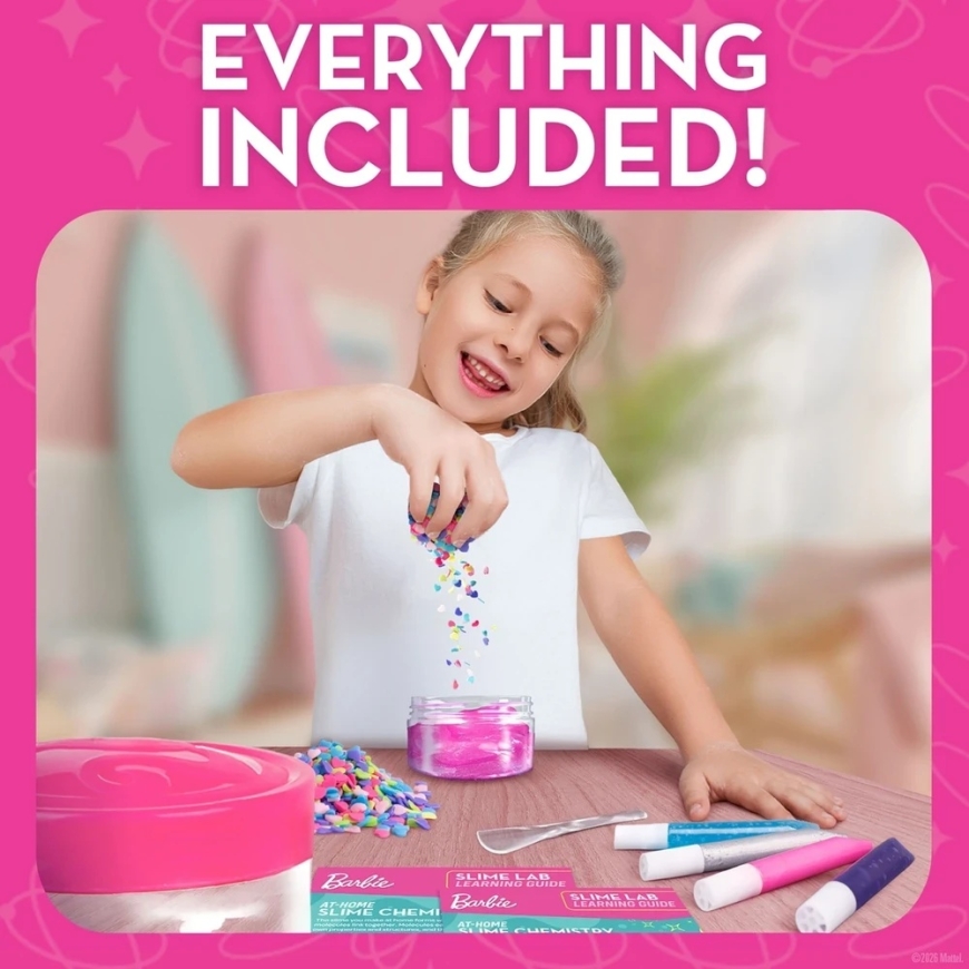 Набор для изготовления слаймов Barbie Slime Science Kit, RTBBSLIMESCI – 5