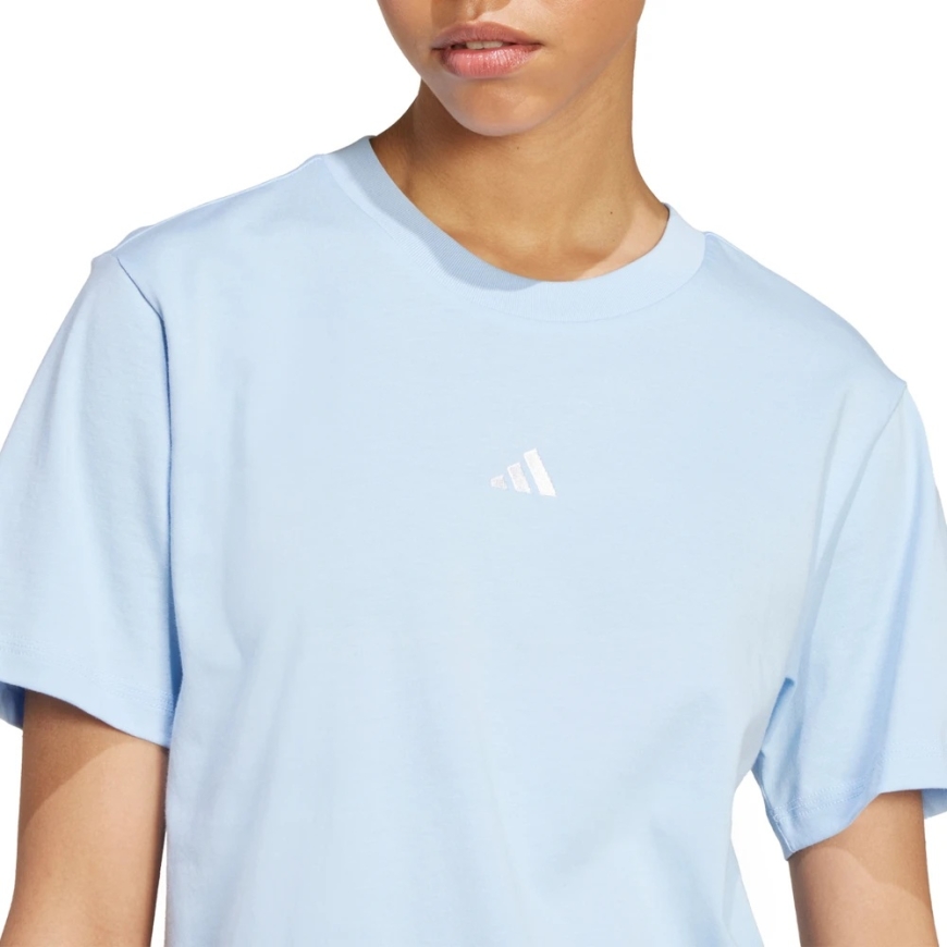 Женская футболка adidas Essentials Small Logo светло-голубая JY4962 (L) – 5