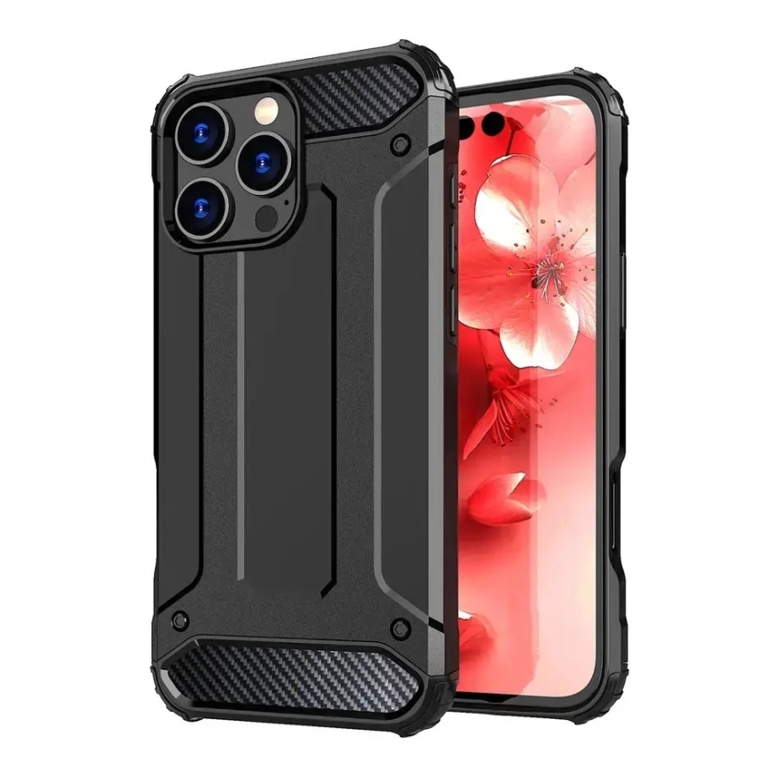 Hybrid Armor -puhelinsuojus iPhone 16 Pro:lle, musta – 2