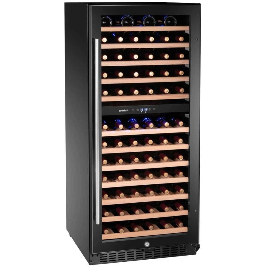 Arktic 2-alueinen viinijäähdytin 124 pullolle, 265 l, 570x595x1400 mm – 2