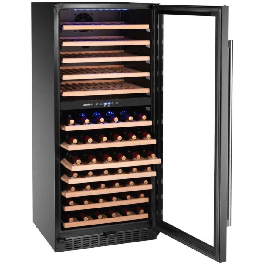 Arktic 2 zonu vīna ledusskapis 124 pudelēm, 265 l, 570x595x1400 mm – 3
