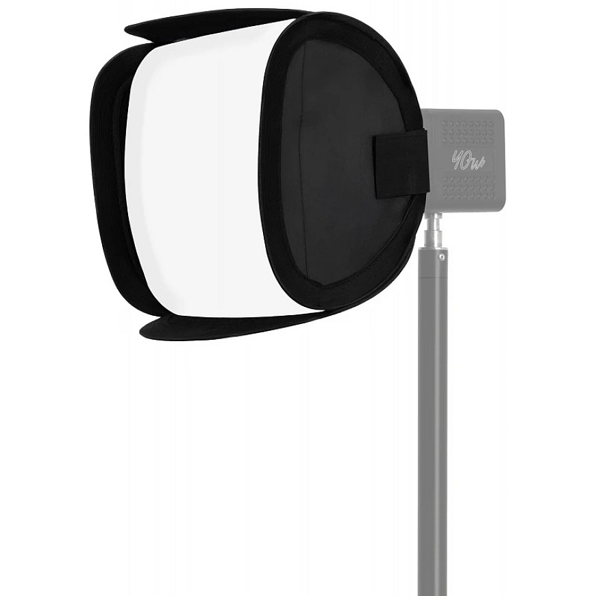 Apgaismojuma modificētājs - Newell 25 cm Mini Bowens Kvadrātveida Softbox Tara 40 RGB LED Gaismai - Ar resti, Melns – 4