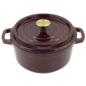 Ketaus apvalus puodas su dangčiu, 3,6 l / 24 cm, vyšninės raudonos spalvos Ketaus apvalus puodas su dangčiu, 3,6 l / 24 cm, vyšninės raudonos spalvos