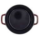 Round cast iron casserole pot with lid, 3.6L / 24cm, cherry red Round cast iron casserole pot with lid, 3.6L / 24cm, cherry red