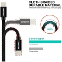 Кабель для передачи данных Swissten текстильный USB / USB-C 0,5 м черный Кабель для передачи данных Swissten текстильный USB / USB-C 0,5 м черный